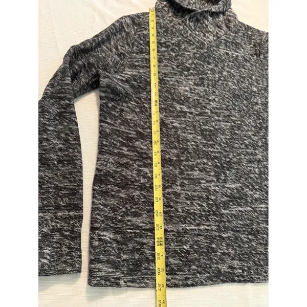 Express Womens Black White Space Dye Cowl Neck Long Sleeve‎ Sweater Size M - Image 3