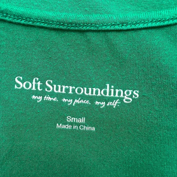 Soft Surroundings Green Scoop Neck Basic Tank‎ Top - Image 5