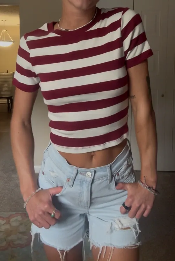 No Boundaries Striped Tee - Image 3