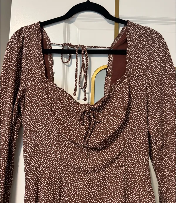 Abercrombie Brown Polka Dot Dress - Image 2