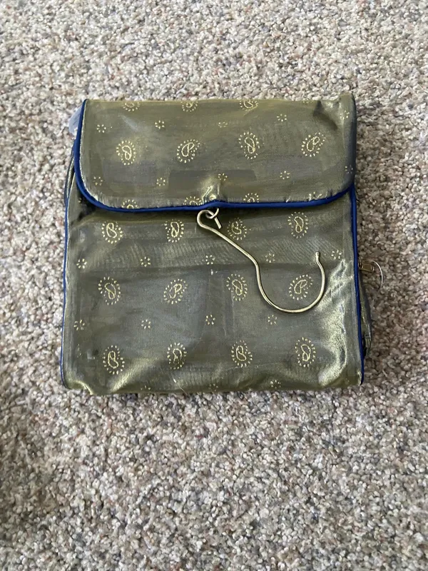 Patterned Vintage Travel Bag Set And Organizer Green - Image 3