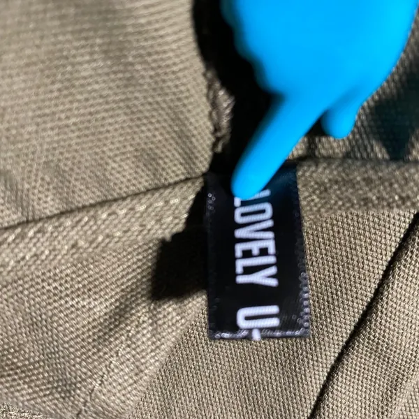 Lovely U-Dear Jumpsuit Overalls Women's Sz S Olive‎ Green Canvas Utility Button - Image 5