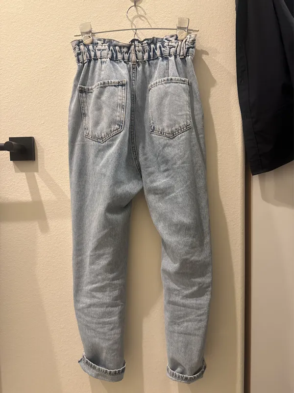 ZARA Paperbag Jeans High-Waisted Baggy - Image 2