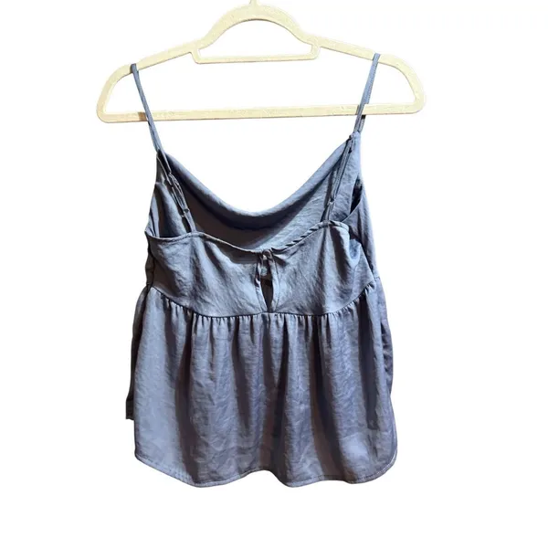 American Eagle Womens Solid Silky Cami‎ Tank Top in Blue Sz S - Image 7