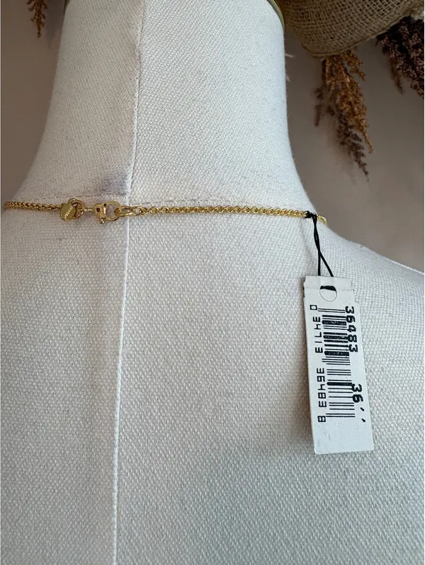 Monet Gold-Tone Abstract Heart Pendant Necklace with 36-Inch Chain - Image 2