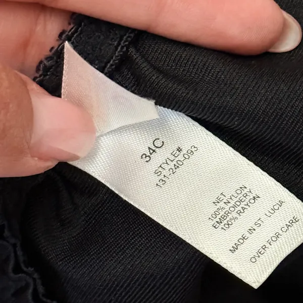 Vintage Victorias secret black embroidered floral and lace slip - Image 6