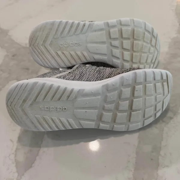 Adidas Cloudfoam Athletic Running Shoes Womens 6.5 Gray/White Lifestyle Sneakers - Image 8