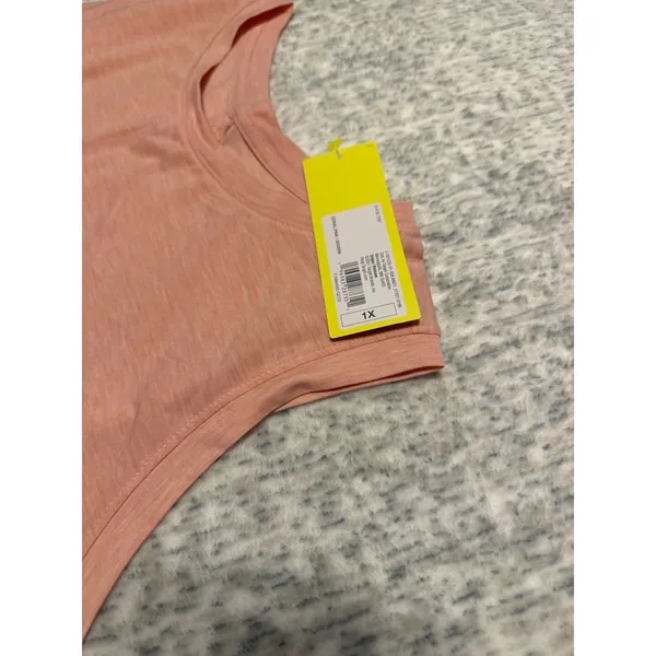 All‎ in Motion Women's Plus Size 1X Pink Heathered Sleeveless Tank Top Athletic - Image 2