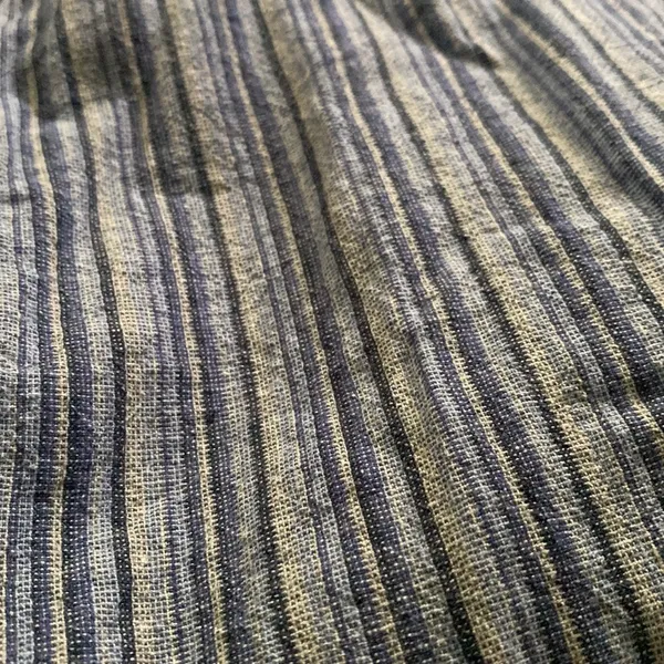 Y2K vintage Columbia women’s striped blue linen button crop pants, size small - Image 2