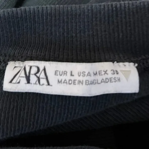 Zara Black Rib Knit Sleeveless Racerback Cami Camisole Crop Sweater Tank Top L - Image 3
