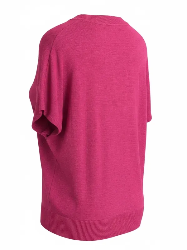 NWT Banana Republic Women's Size S Short Sleeve Pink Sweater Top Linen & Rayon - Image 4