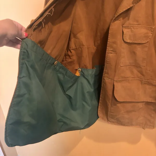 SafTBak Vintage Hunting Jacket Canvas Shooting‎ Coat Distressed Workwear XL - Image 8
