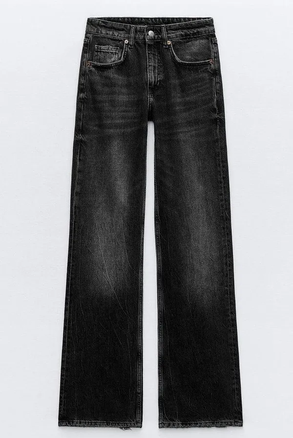 ZARA New - Full Length TRF Mid Rise Wide Leg Jeans - Image 5