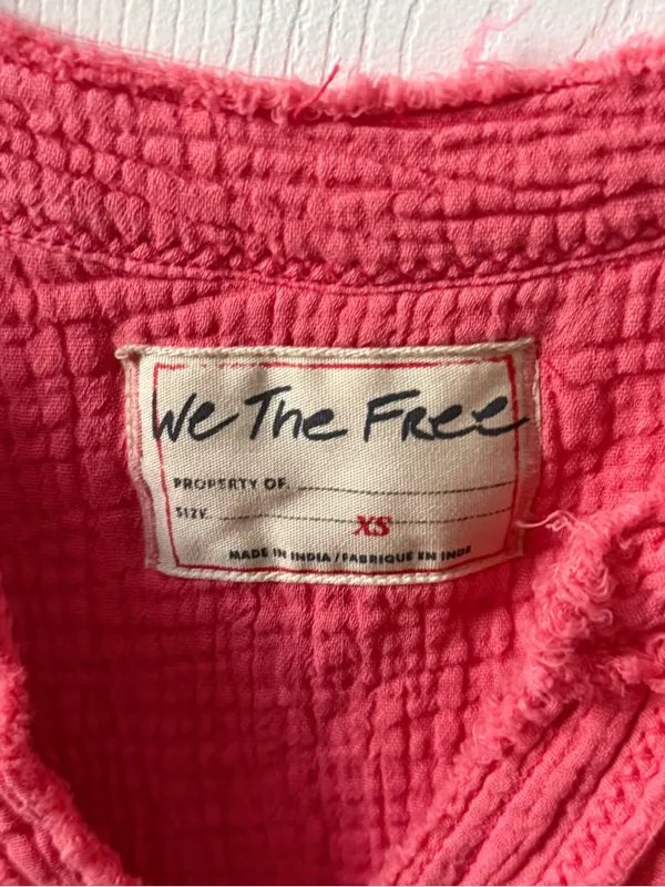 Free People We The Free Horizons Double Cloth Top in Coral Paradise - Image 4