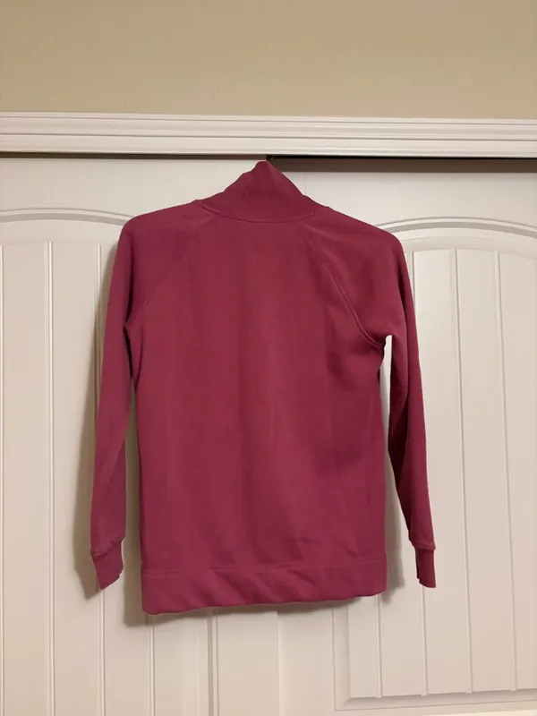 Athleta Cozy Karma Side Zip Funnel Neck Top XXS Xtra Xtra Small Dark Pink 510382 - Image 2