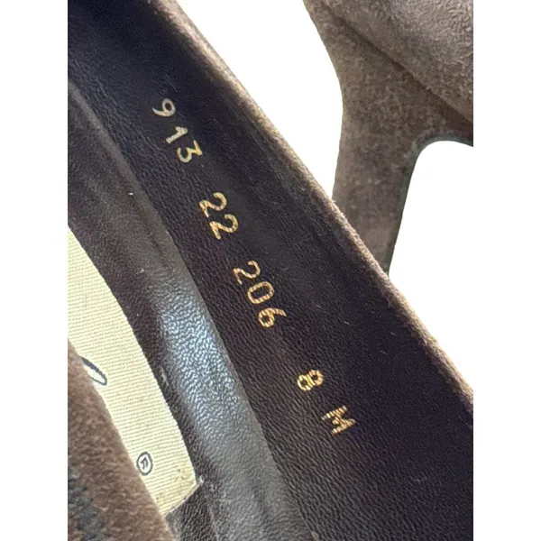 Mezlan vintage women’s brown leather suede 3 inches heels/shoes size 8 M SKU 35 - Image 4