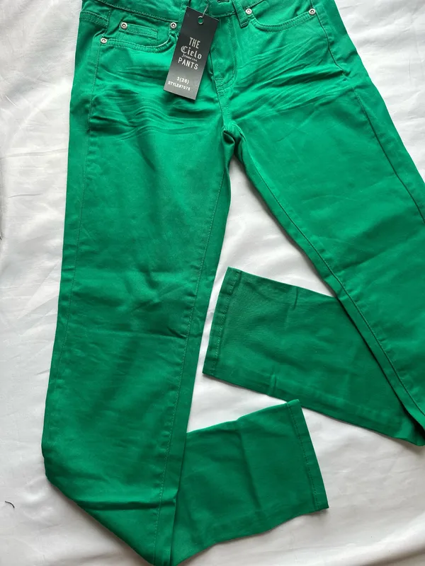 Y2k Cielo Pants Jeans USA green low rise Size 3/26 - Image 4