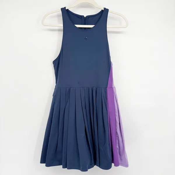 Fourlaps‎ Womens Swift Blue Purple Pleated Tennis Golf Athletic Active Dress S - Image 3