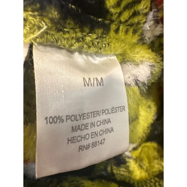 Dr Seuss The Grinch Christmas Pajama Pants Green Plaid Fleece M holiday cozy - Image 7