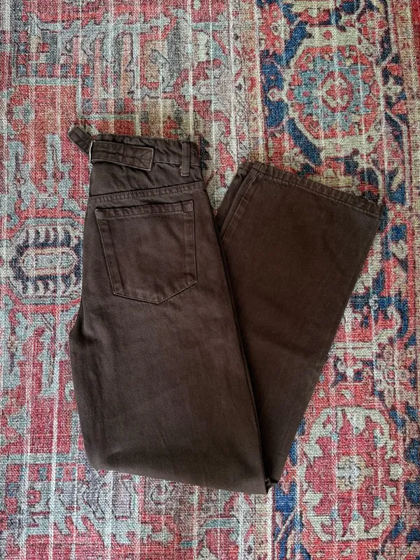 ZARA Brown Jeans High-Rise - Image 11