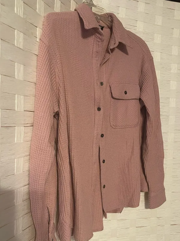 BUFFALO WAFFLE BUTTON-DOWN TOP WOMENS SIZE XS (Midday Rose) Country - Image 7
