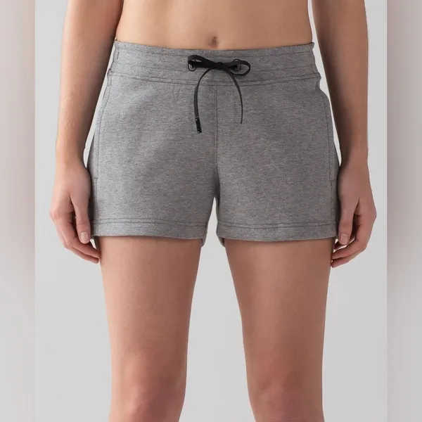 Lululemon NTS Short (3") Heathered Medium‎ Grey / Black Size 2 - Image 2