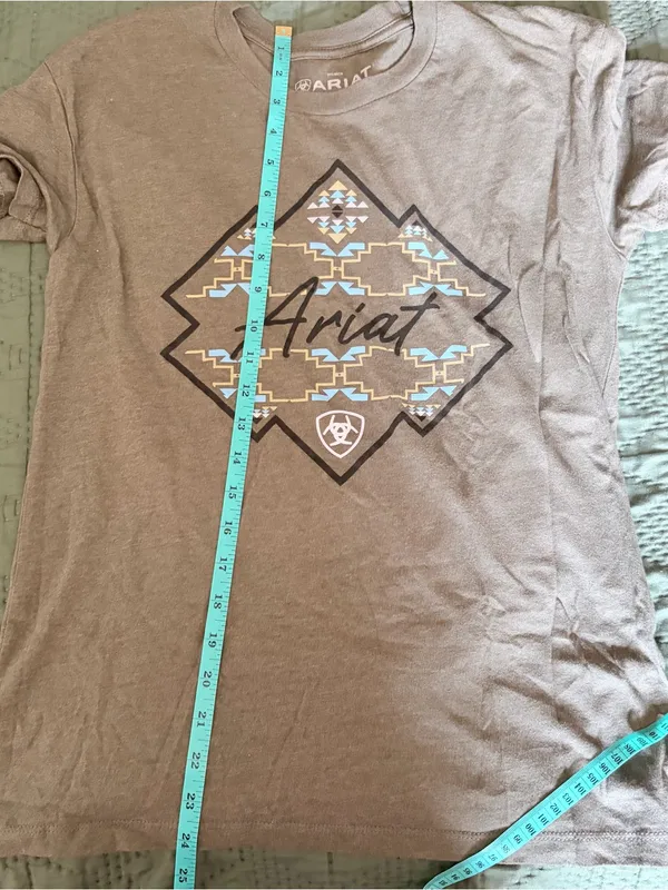 Ariat Olive Short Sleeve Tee with Southwestern Geometric Logo - Image 5