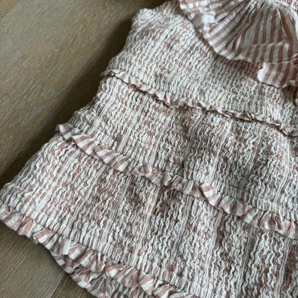 Anthropologie A+ Ruffle Smocked Blouse - Image 4