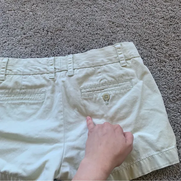 J. Crew 100% Cotton Chino Shorts Light Green Size 2 - Image 6