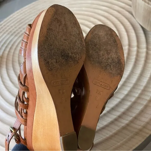 Coach Genuine Leather‎ Wedges Shoes - Image 4