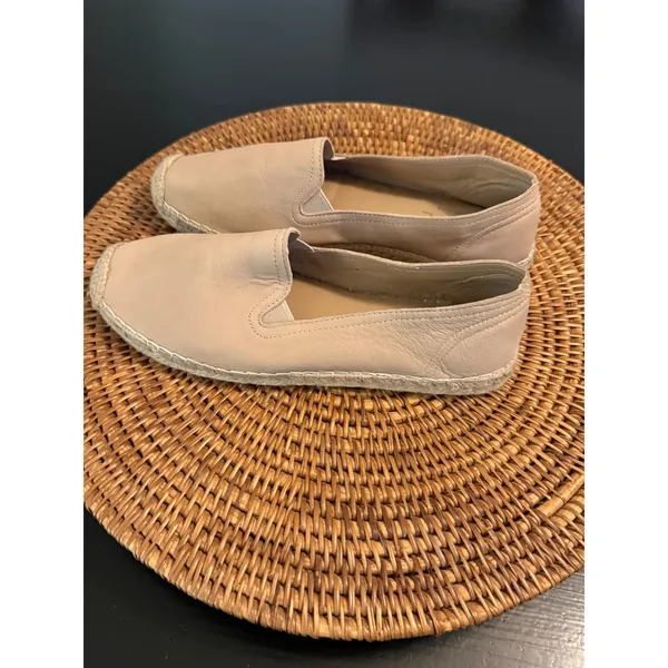Soul‎ Naturalizer Womens Beige Leather Espadrille Slip On Flats Shoes - Image 7