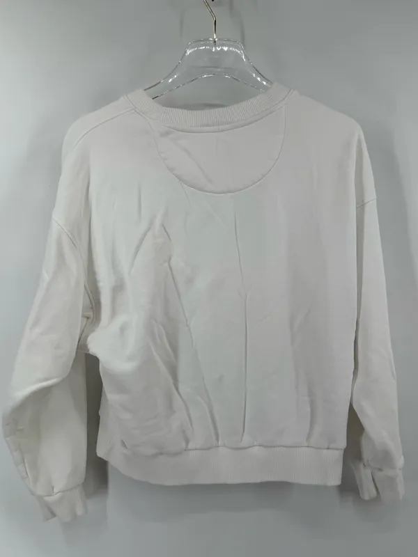 Nation LTD Women's Crew Neck Pull Long Sleeve White Jovie Sweatshirt size small - Image 2