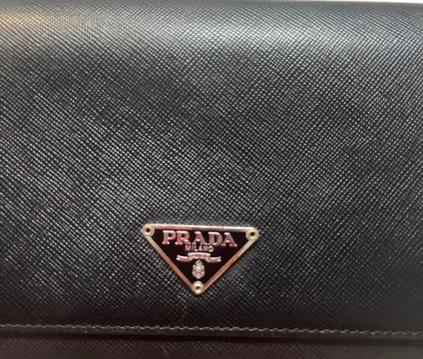 Prada Black Large Saffiano Leather Wallet - Image 6