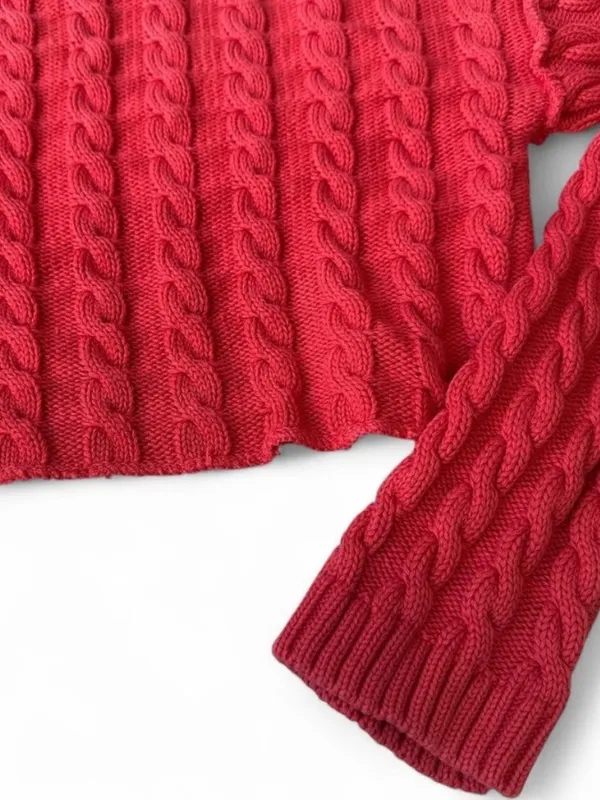 Free People Cable Knit Cropped Sweater - Image 9
