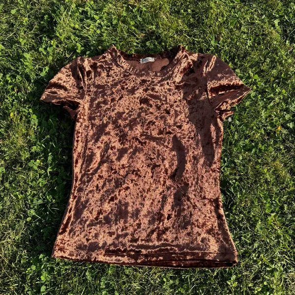 Free People Intimately Crushed Velvet Baby Tee - Image 3
