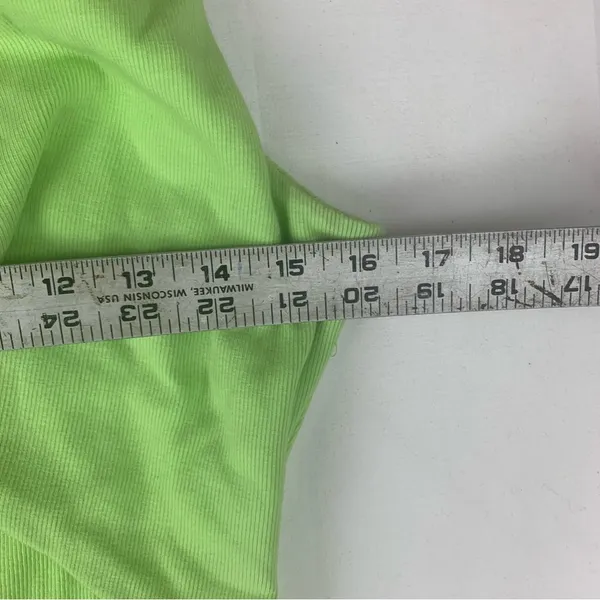 Lovers + Friends women's XL Green V-neck mini dress Sundress twist front open - Image 6