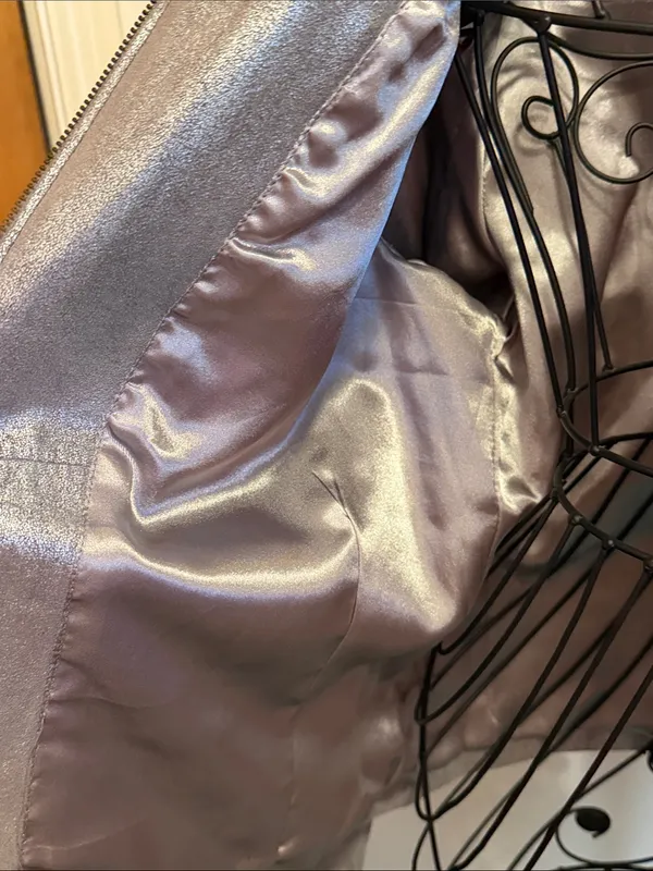 🪎🪎🪎BOGOHO🪎🪎🪎Chico’s Metallic Silver Zip-Front Jacket-3 - Image 10