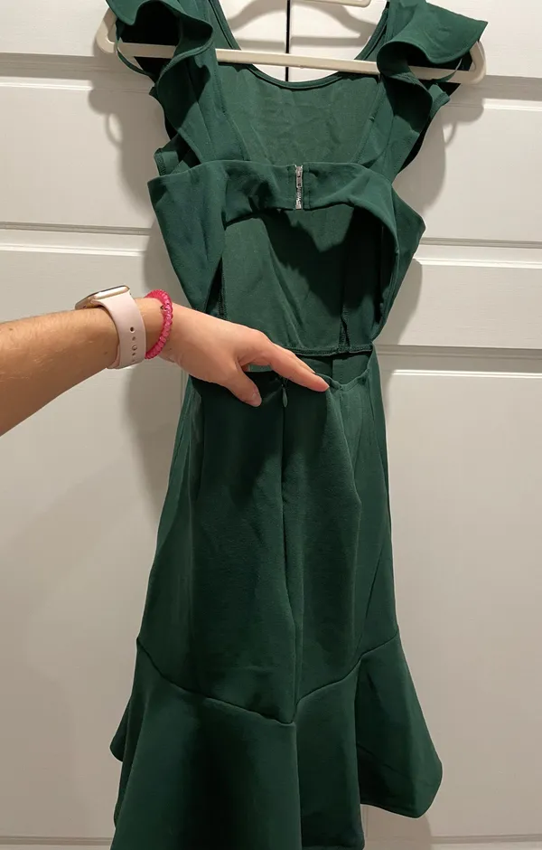 Hello Molly Green Ruffle Dress - Image 2