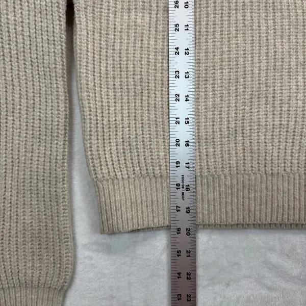 Happily Grey‎ Turtleneck Sweater Ribbed Knit Pullover Neutral Toned Medium Tan - Image 3