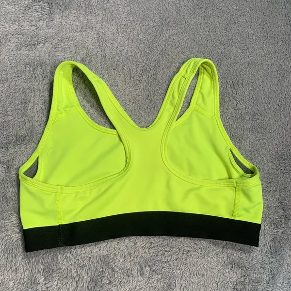 Nike Pro Women's Bright Yellow Sports Bra - Image 3
