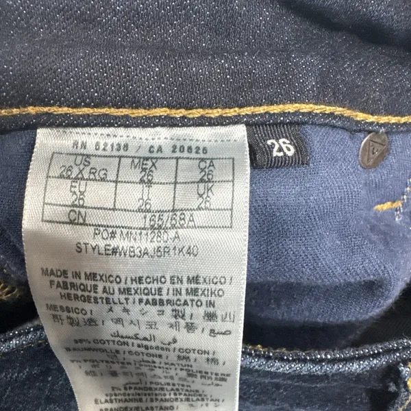 Guess Jeans Womens 26 Boot Low Rise Dark Wash Denim Pants Ranch Casual Cowgirl - Image 4