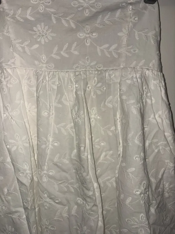 Altar'd State Paige White Strapless Eyelet Mini Dress - Image 7