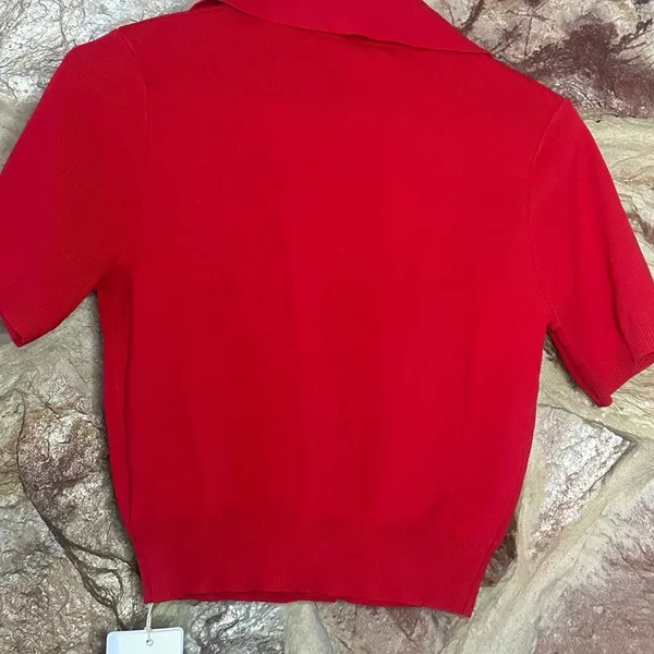 Commense Effortless Collared Top size small Red - Image 5