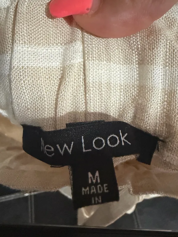 New Look High-Rise wide leg linen pants M - Image 3