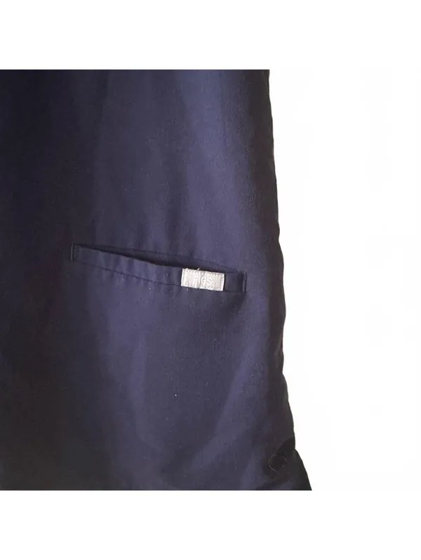 Figs Casma Scrubs Top Shirt Dual Pockets Navy Blue FW1100 Women's Size Small - Image 5