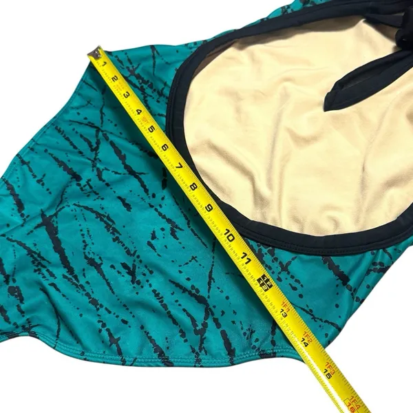 Stüssy NEW RARE Green‎ Black Bow Open Back One Piece Swimsuit Vacation Beach S - Image 12