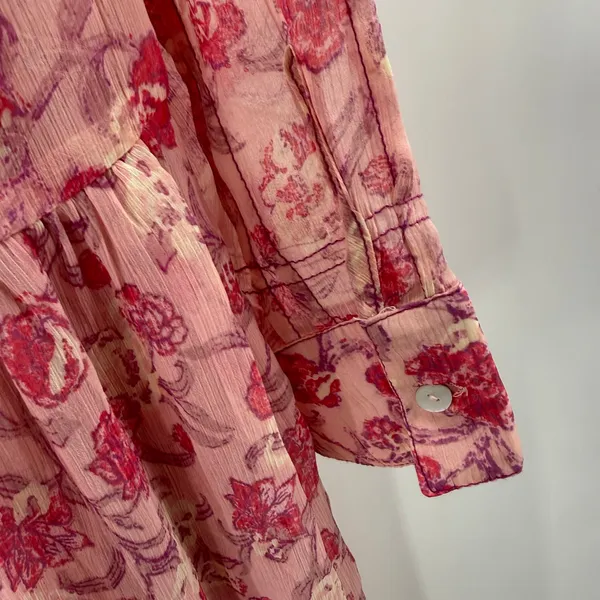 Free People Dress Womens Medium NEW See It Through Pink Boho Maxi Sheer NWOT - Image 12