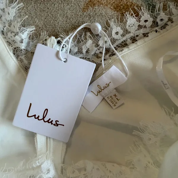 Lulu's Forever Beloved White Lace Cap Sleeve Mermaid Maxi Dress - Image 5