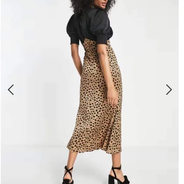 ASOS Sexy Classy Wedding Formal Event Pin-Up Vibes Leopard Print Midi Dress NWT - Image 4