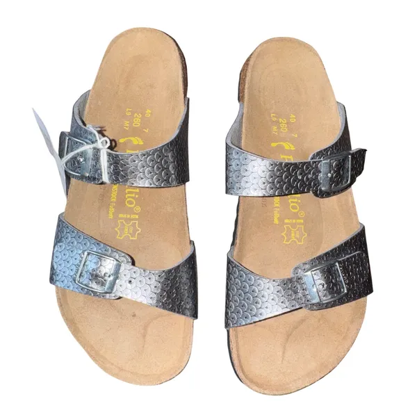 Papillio Women's Sydney Sandals Metallic Silver Snake Print Size 40 L9 M7 - Image 2